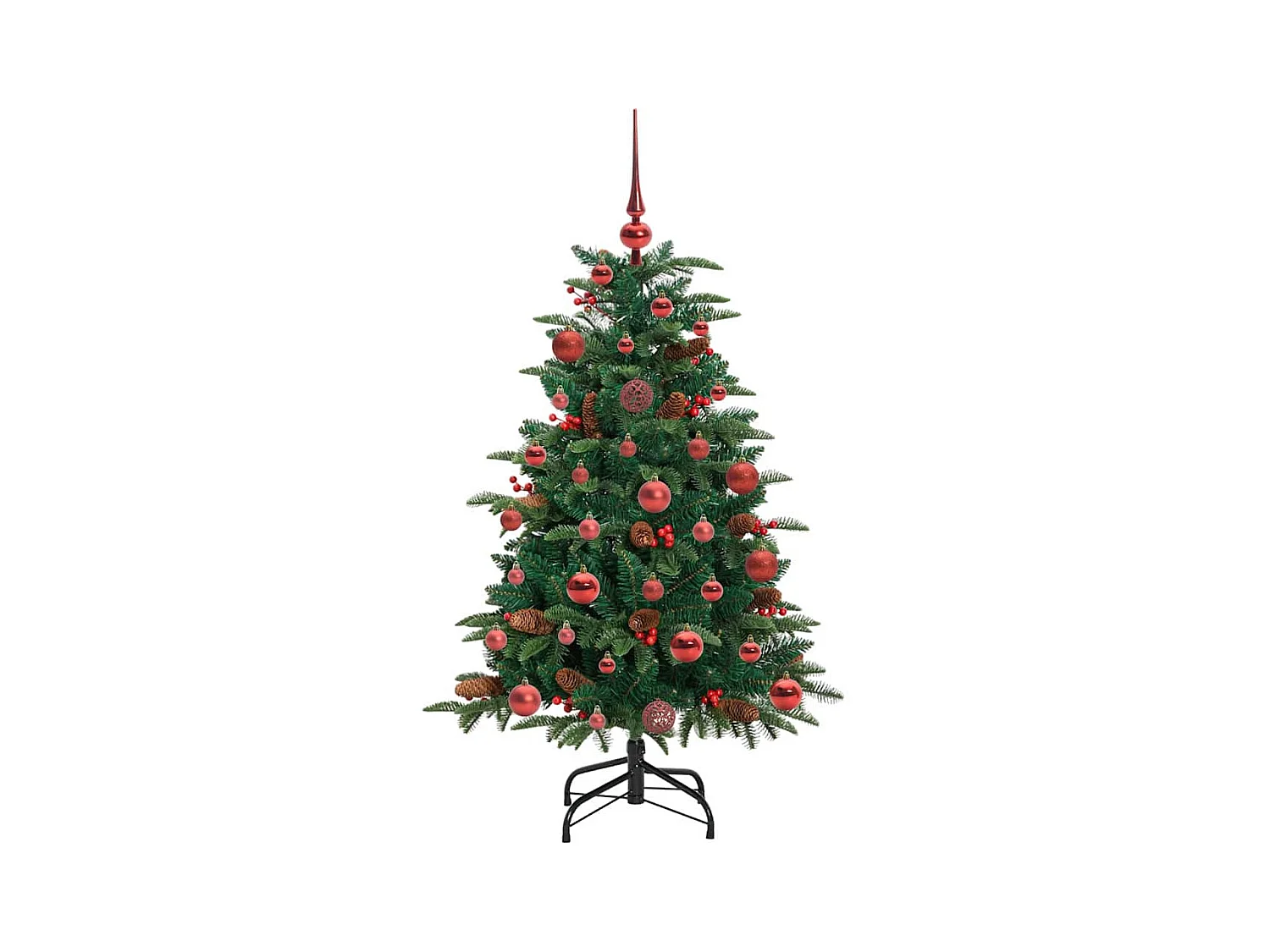 Árbol de Navidad artificial Verde 120 cm PVC, Metal y Plástico