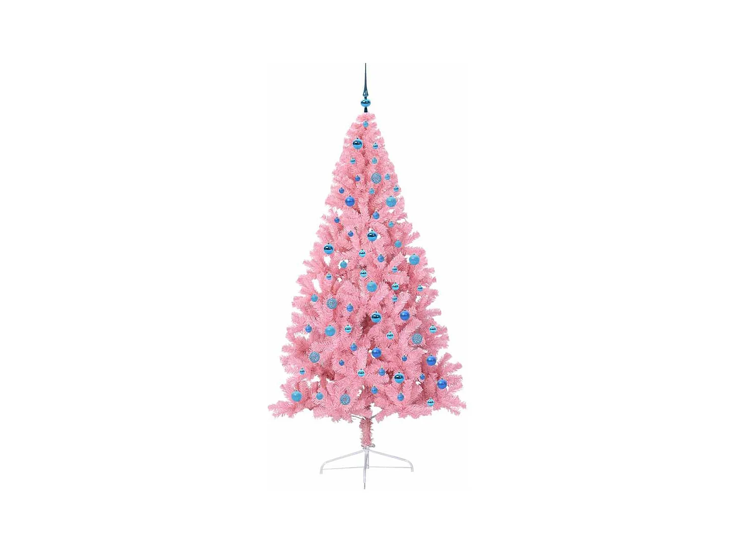 Sapin de Noël artificiel pré-éclairé Rose 240 cm PVC