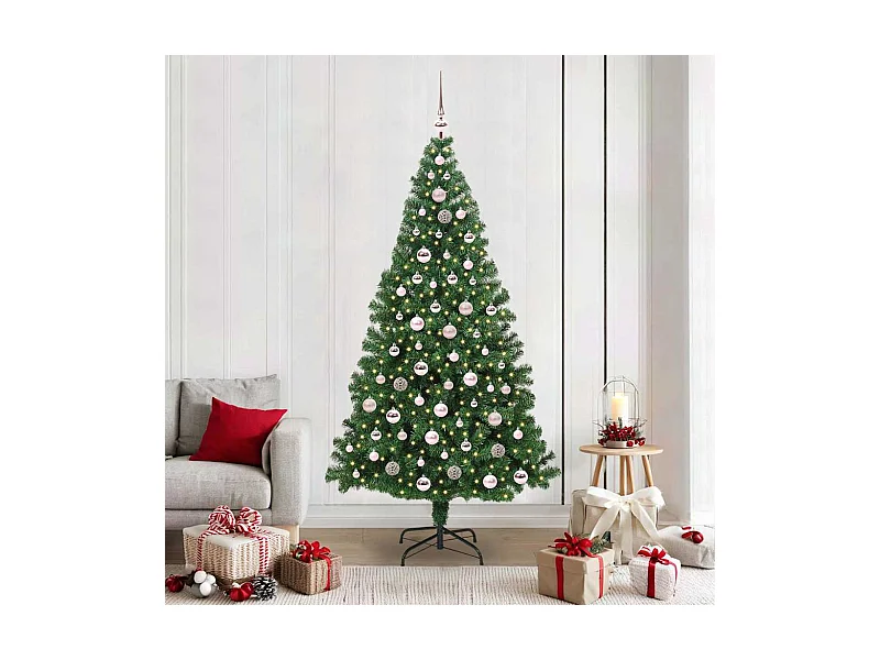 Sapin de Noël artificiel Vert 210 cm PVC, Acier et Plastique