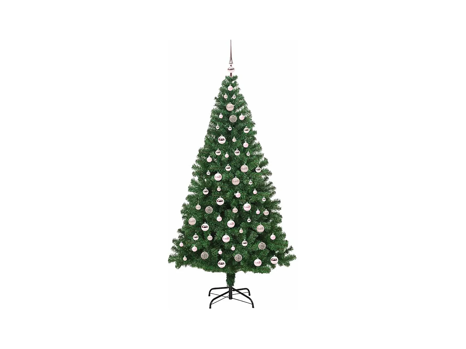 Árvore de Natal Artificial Verde 210 cm PVC, Aço e Plástico