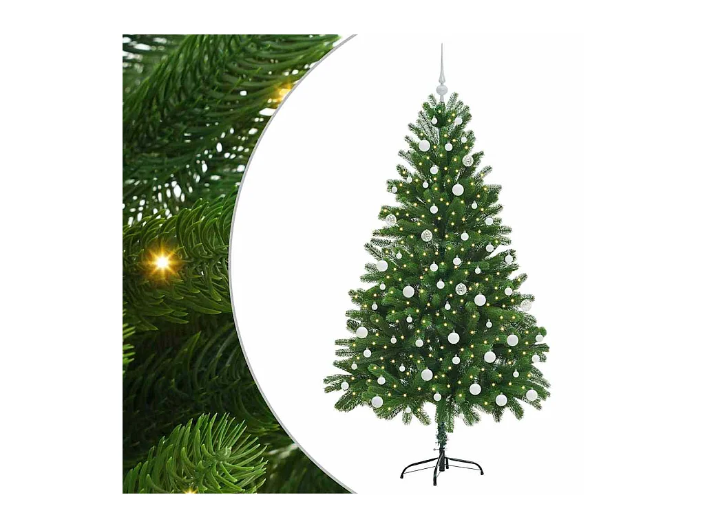 Árbol de Navidad con 300 LED con soporte Verde 180 cm PE