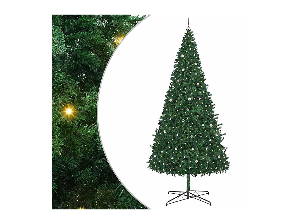 Kerstboom met decoratieve touwlichten Groen 400 cm PVC