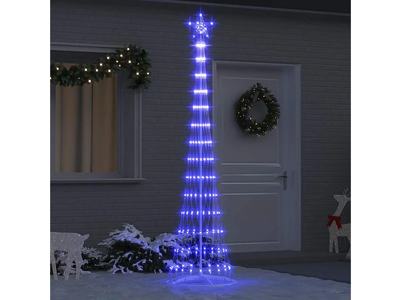 LED kerstboom met 290 LED Blauw 70 x 70 x 250 cm Metaal