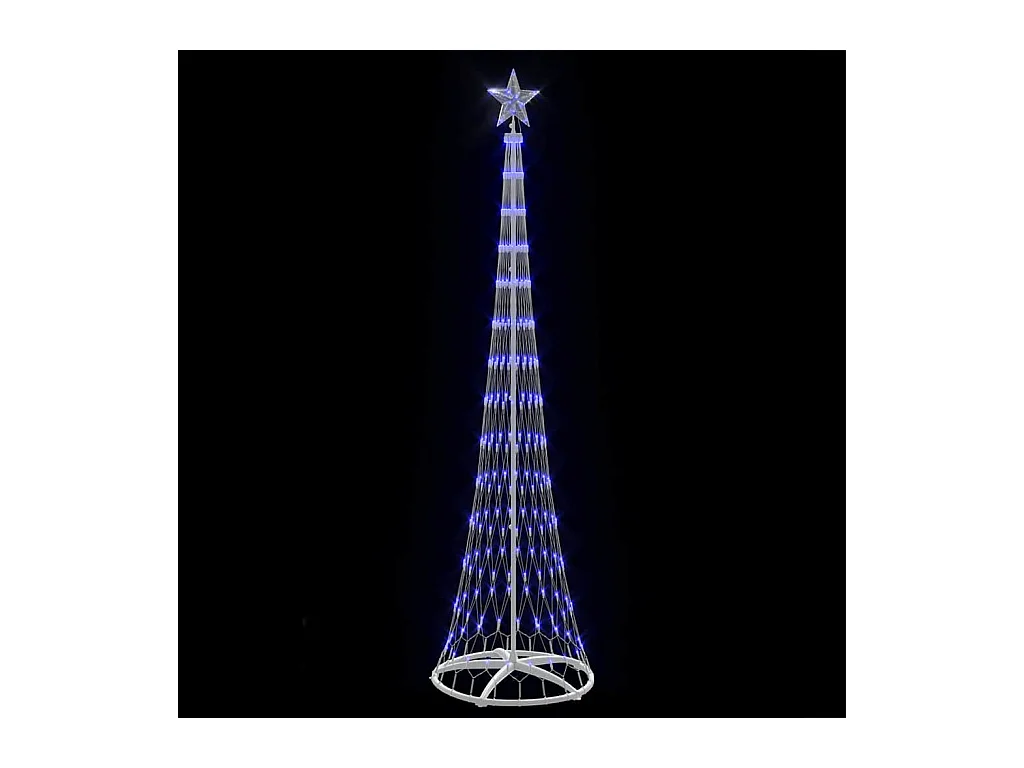 Árbol de Navidad LED con 290 LED Azul 70 x 70 x 250 cm Metal
