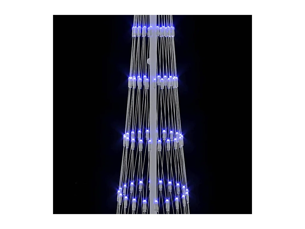 Árbol de Navidad LED con 290 LED Azul 70 x 70 x 250 cm Metal