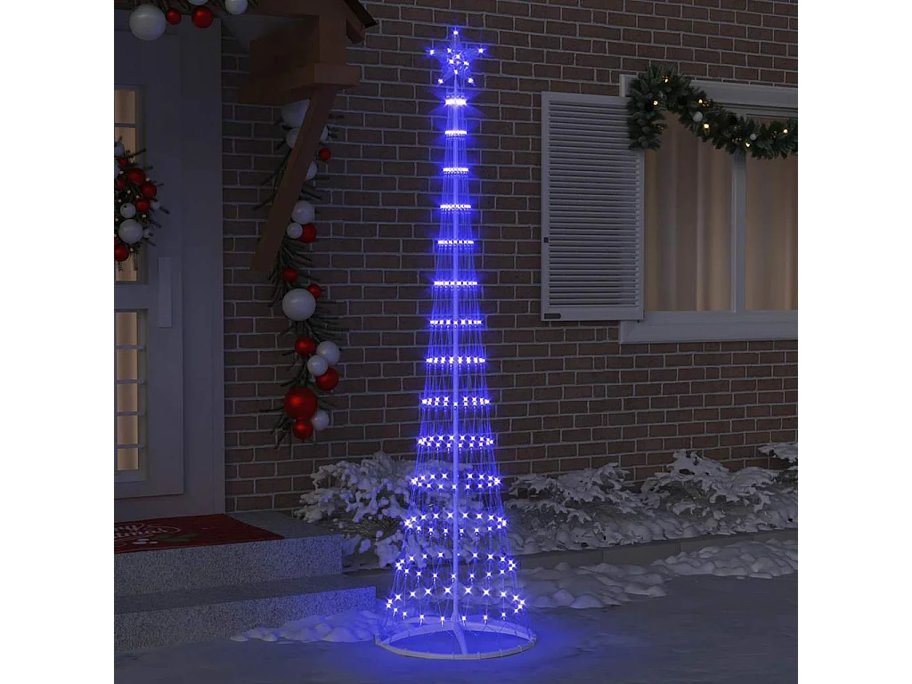 Arbre de Noël LED avec 290 LED Bleu 70 x 70 x 250 cm Métal