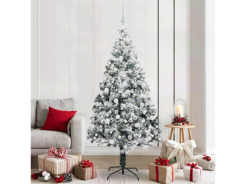 Sapin de Noël artificiel Vert 210 cm PVC, Acier et Plastique