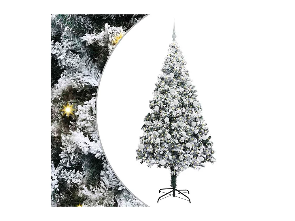 Sapin de Noël artificiel Vert 210 cm PVC, Acier et Plastique