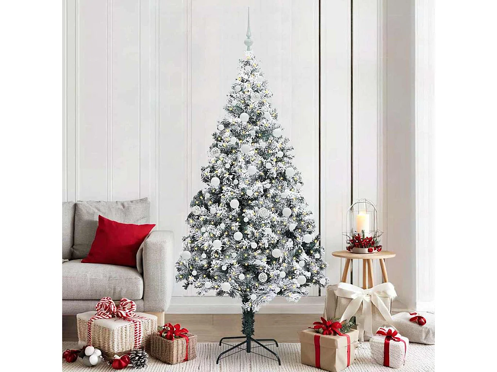 Sapin de Noël artificiel Vert 210 cm PVC, Acier et Plastique