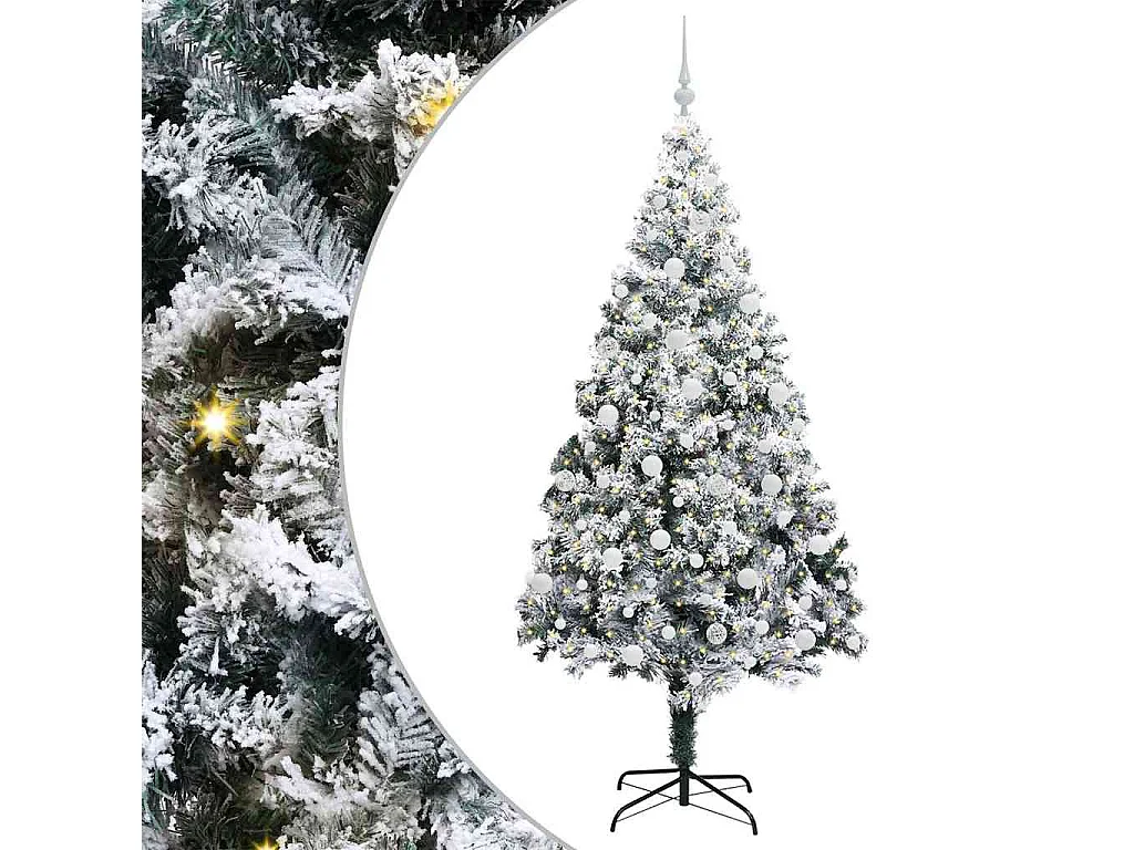 Sapin de Noël artificiel Vert 210 cm PVC, Acier et Plastique