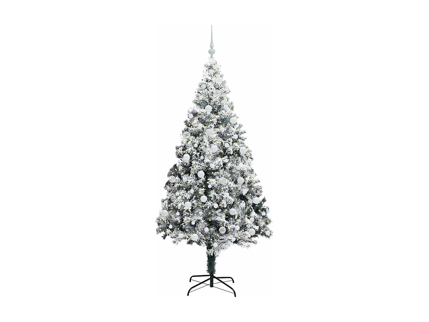 Sapin de Noël artificiel Vert 210 cm PVC, Acier et Plastique