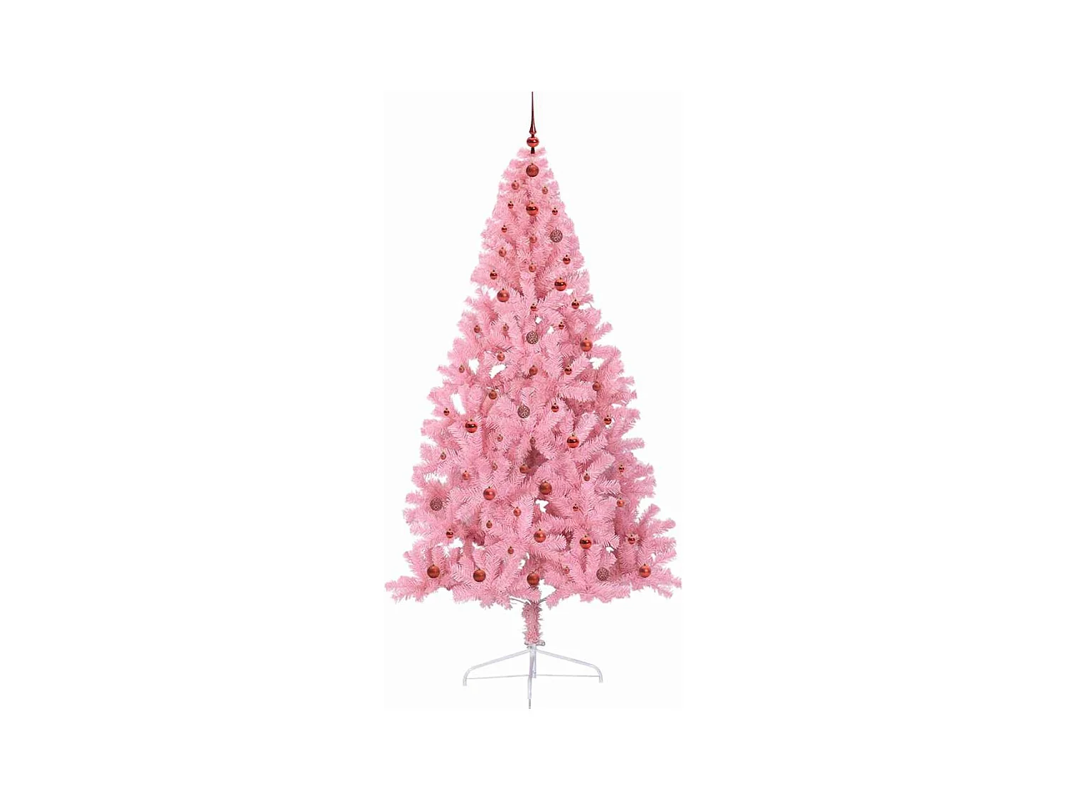 Sapin de Noël artificiel pré-éclairé Rose 240 cm PVC