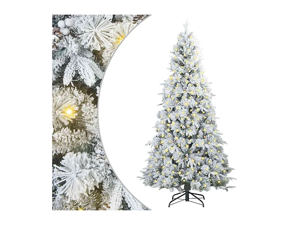 Kunstmatige Hinged Kerstboom met 300 LED Groen 180 cm PE en PVC