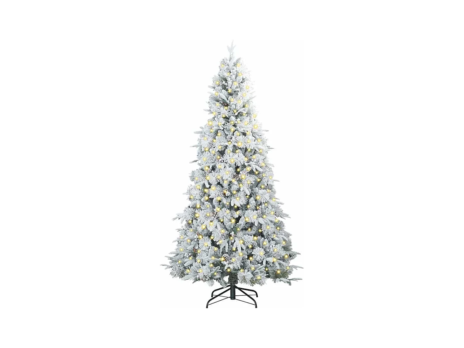 Kunstmatige Hinged Kerstboom met 300 LED Groen 180 cm PE en PVC