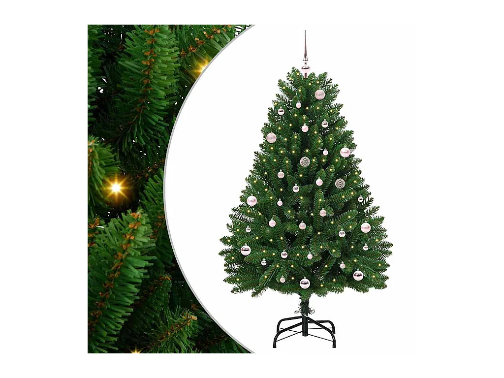 Sapin de Noël artificiel Vert 150 cm PVC et métal