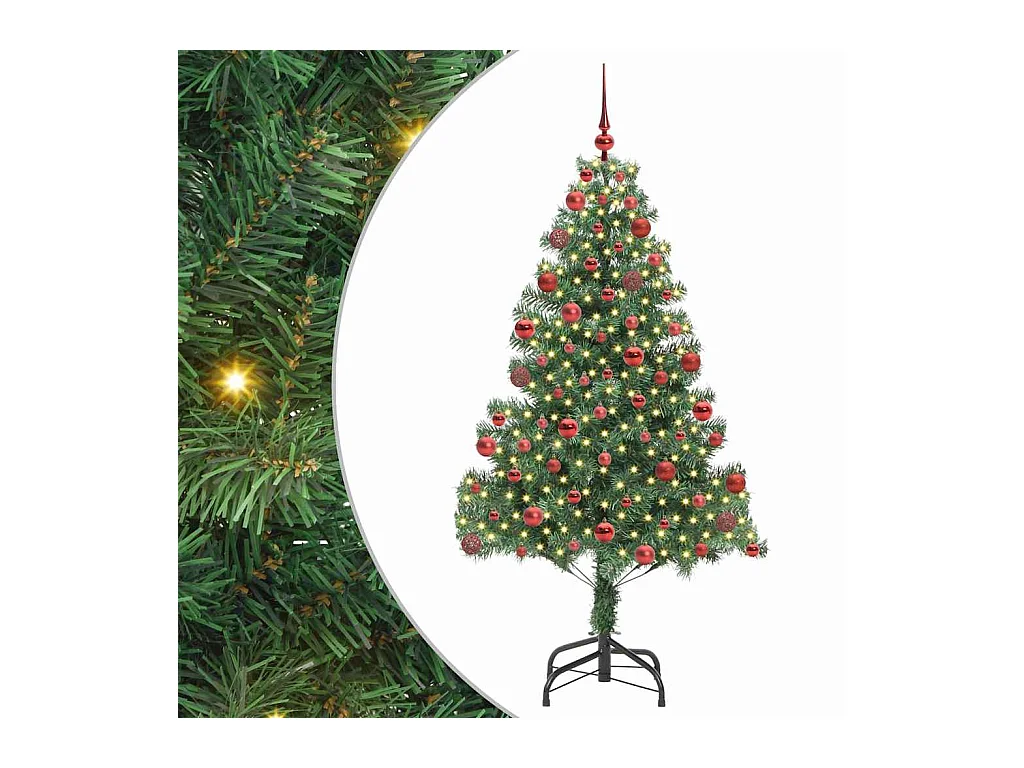 Árbol de Navidad con 300 LED con soporte Verde 180 cm PVC