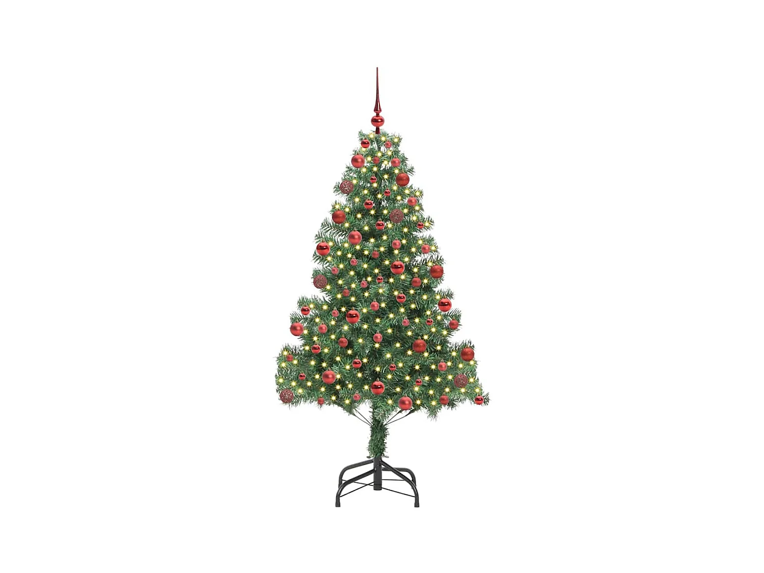 Árbol de Navidad con 300 LED con soporte Verde 180 cm PVC