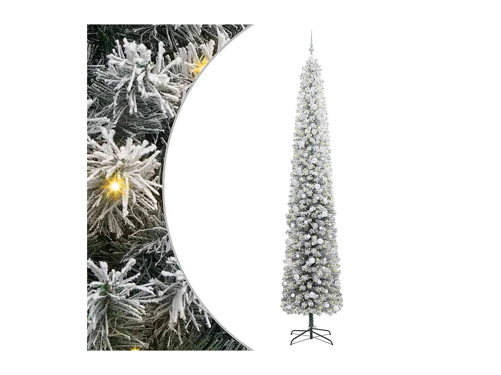 Árbol de Navidad artificial Verde 270 cm PVC, Acero y Plástico