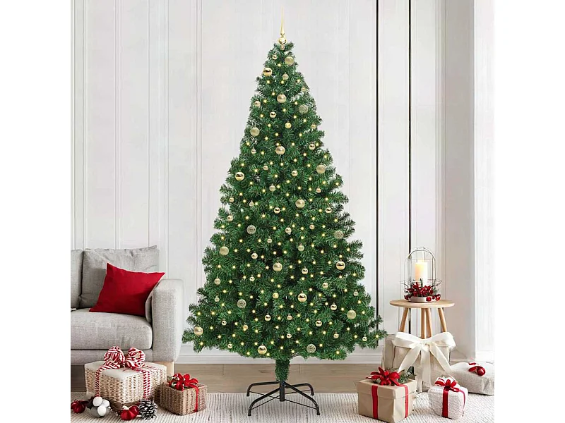 Sapin de Noël artificiel Vert 240 cm PVC, Acier et Plastique