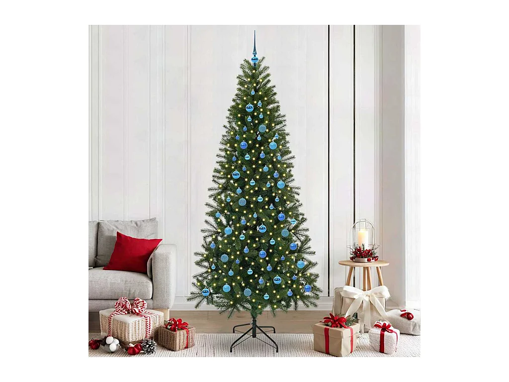 Árbol de Navidad artificial con 300 LED Verde 240 cm PE y PVC