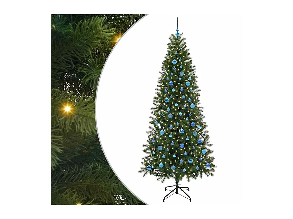 Árbol de Navidad artificial con 300 LED Verde 240 cm PE y PVC