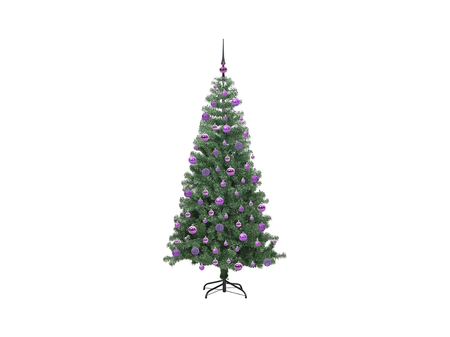 Sapin de Noël avec 300 LED avec support Vert 240 cm PVC