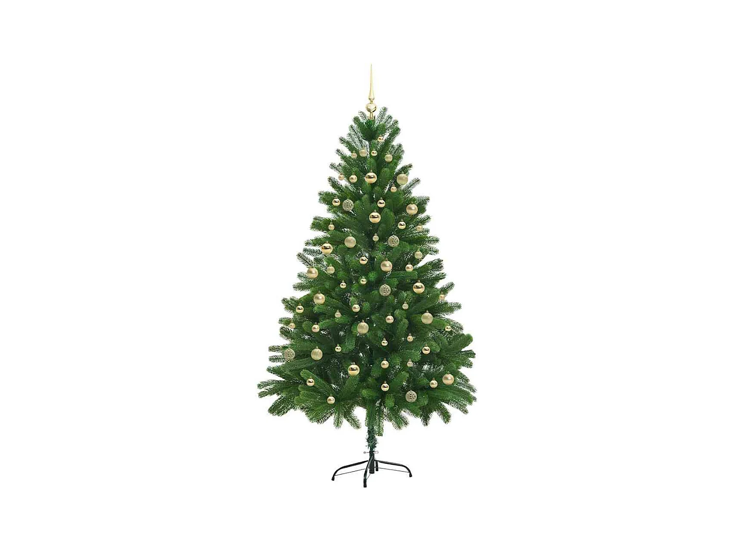 Árbol de Navidad artificial Verde 210 cm PVC y Acero y Plástico
