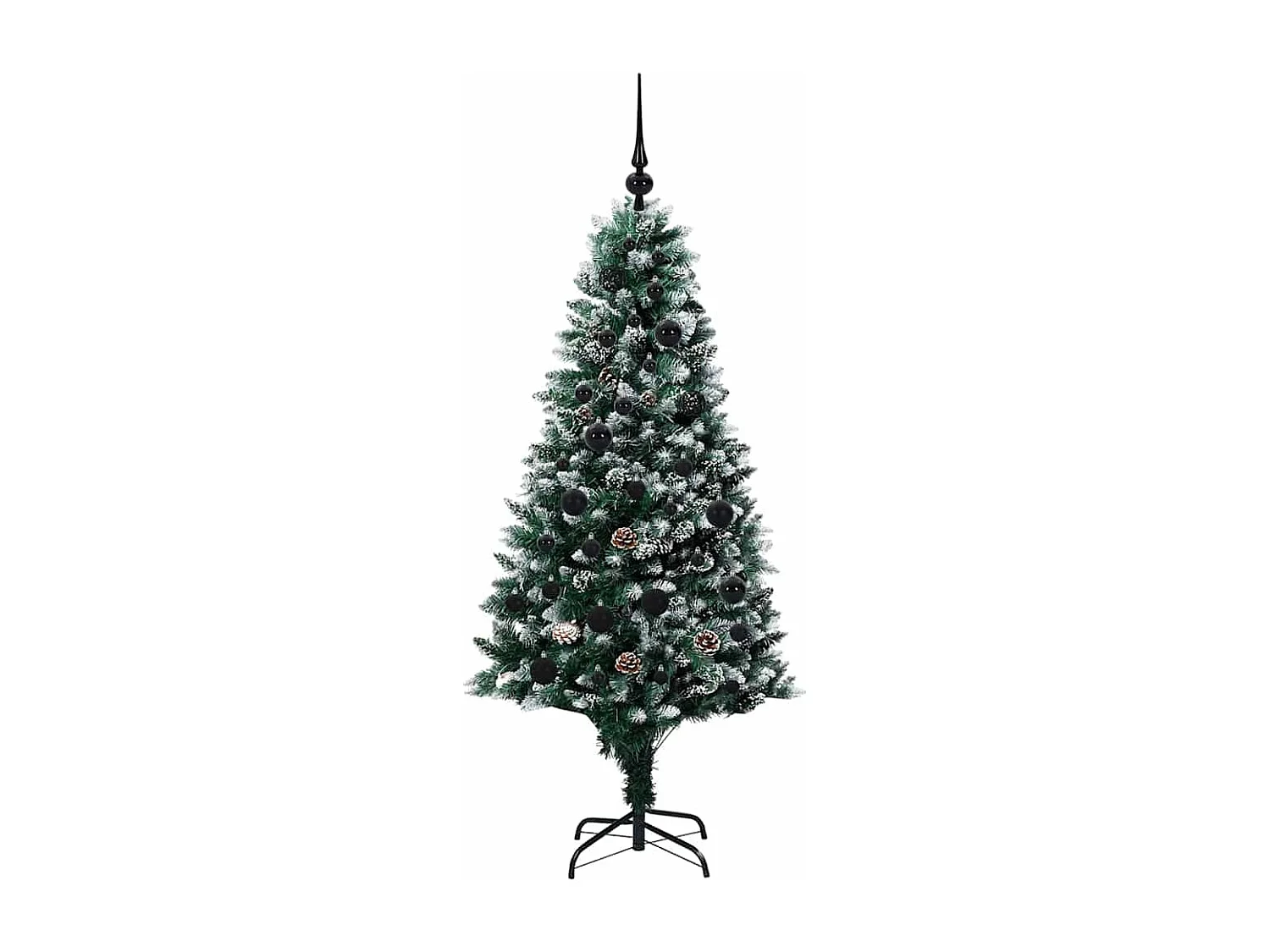 Kunstkerstboom Groen 150 cm PVC en Staal en Kunststof