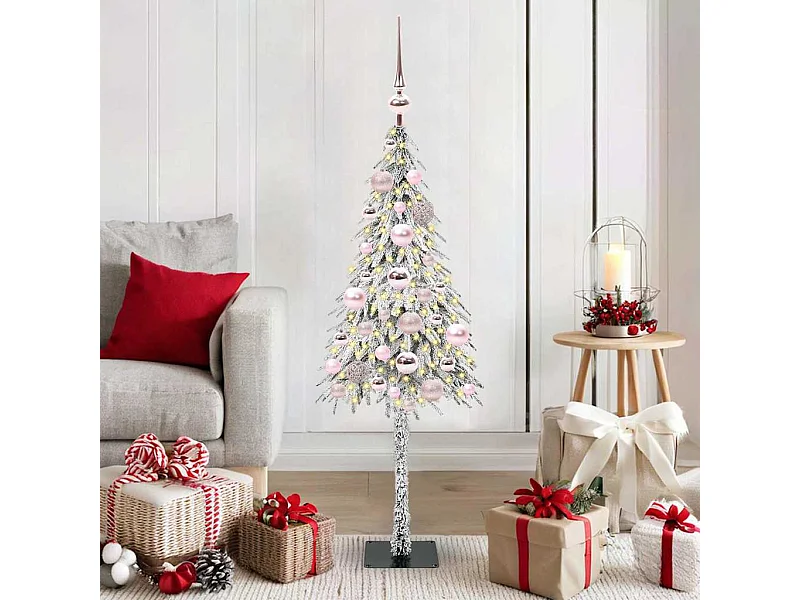 Sapin de Noël avec 150 LED Blanc 120 cm PE et Acier
