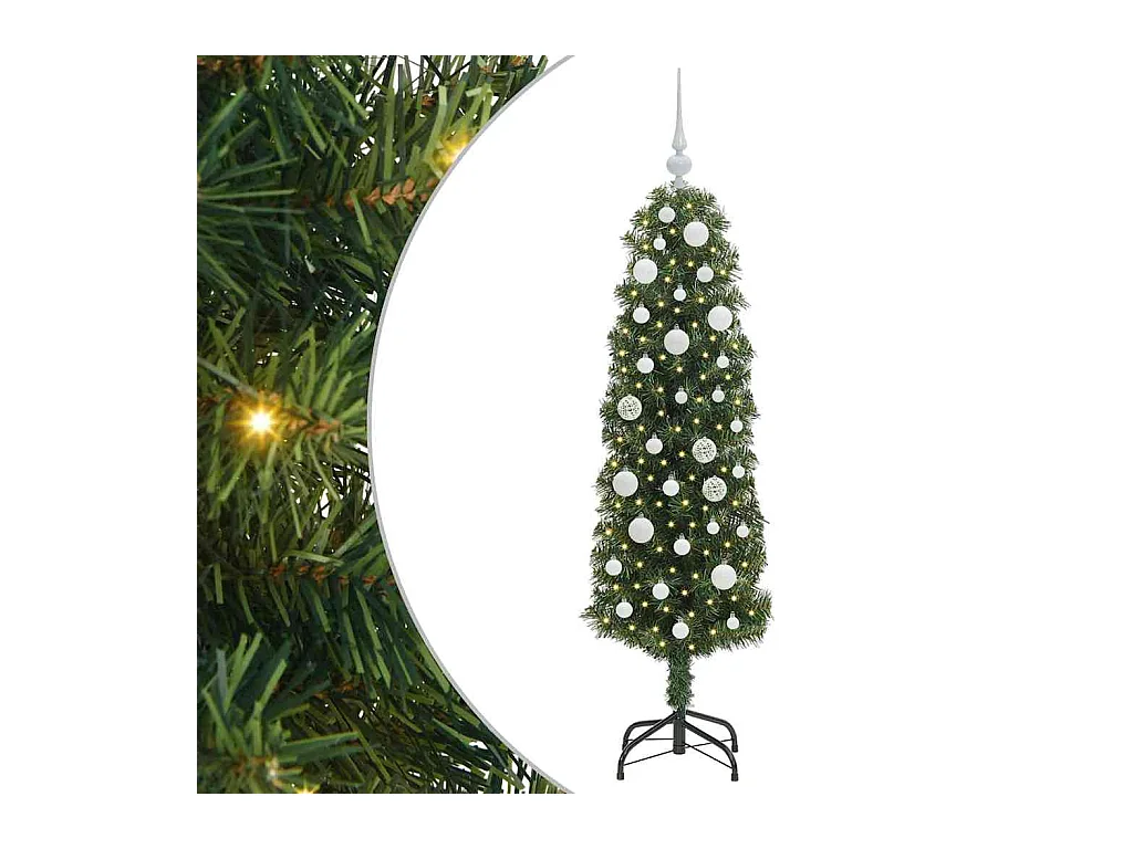Sapin de Noël artificiel Vert 150 cm PVC et acier et plastique