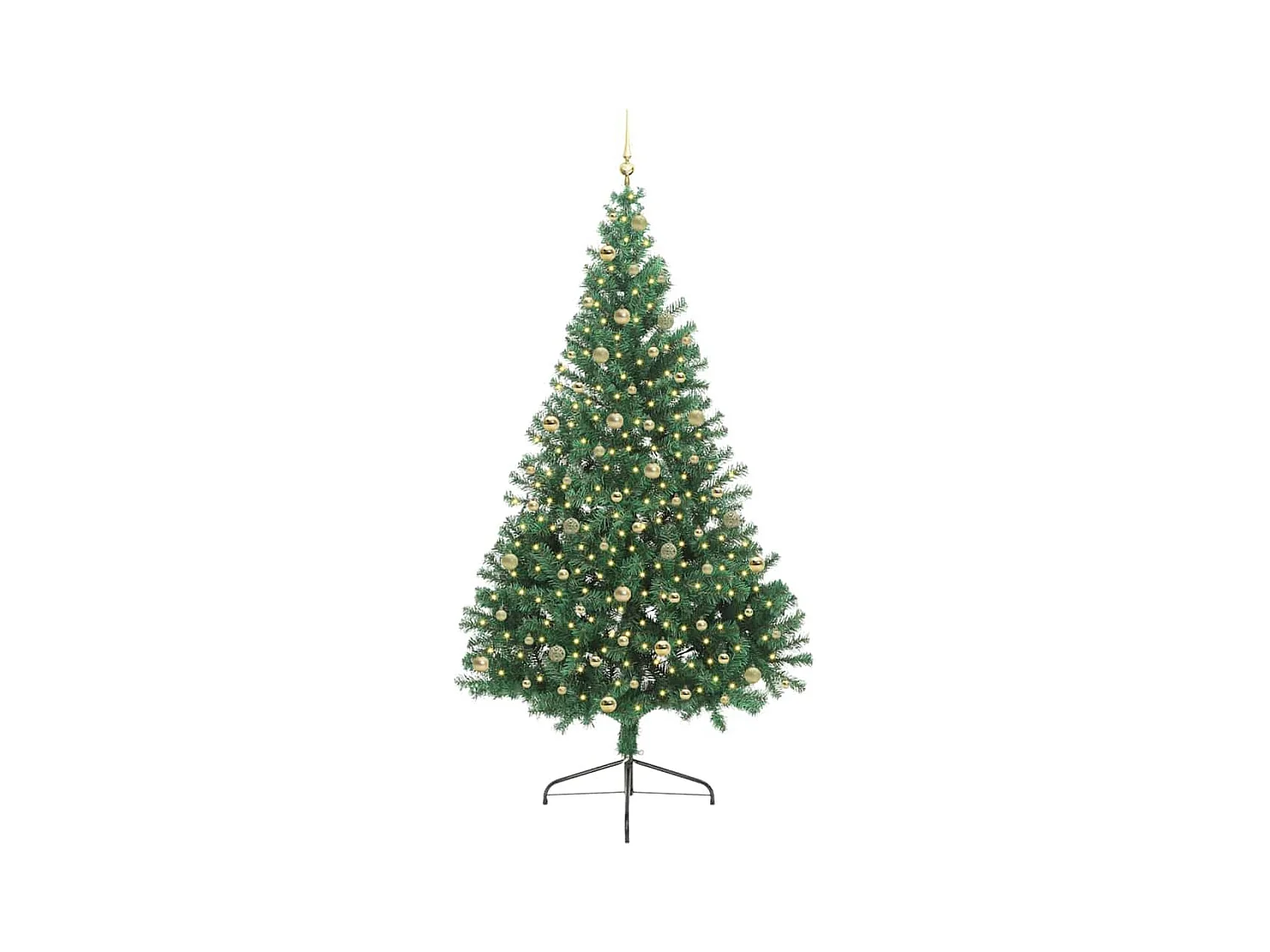 Sapin de Noël artificiel pré-éclairé Vert 240 cm PVC