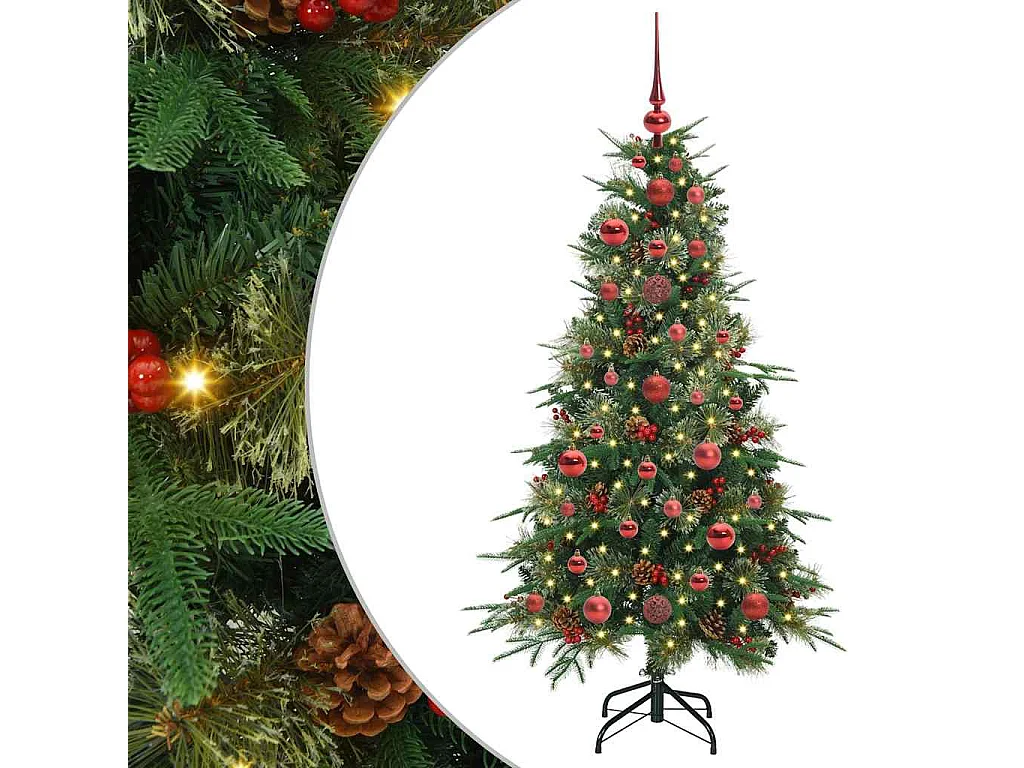 Sapin de Noël Artificiel à Branches Articulées Vert 120 cm