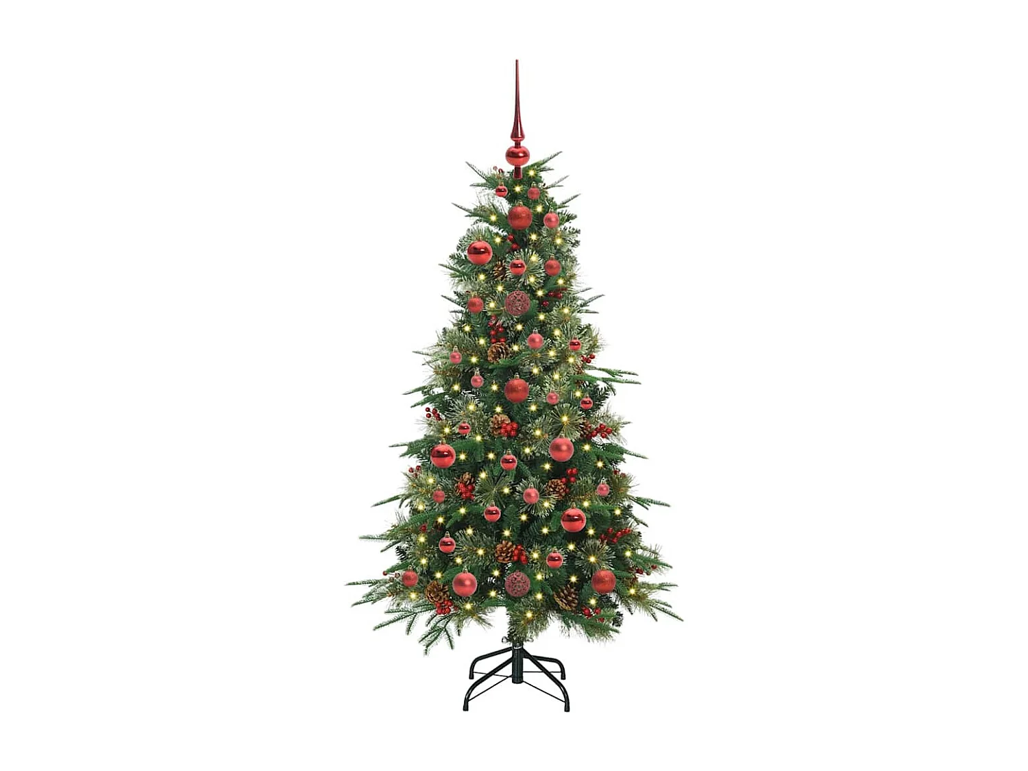 Sapin de Noël Artificiel à Branches Articulées Vert 120 cm