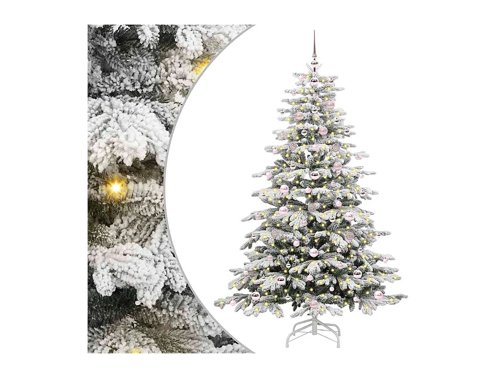 Sapin de Noël Artificiel à Branches Articulées Blanc 180 cm