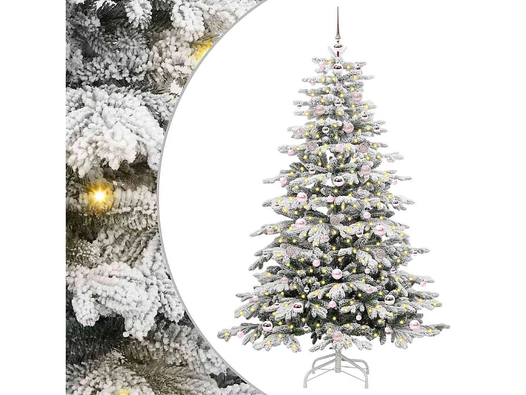 Sapin de Noël Artificiel à Branches Articulées Blanc 180 cm