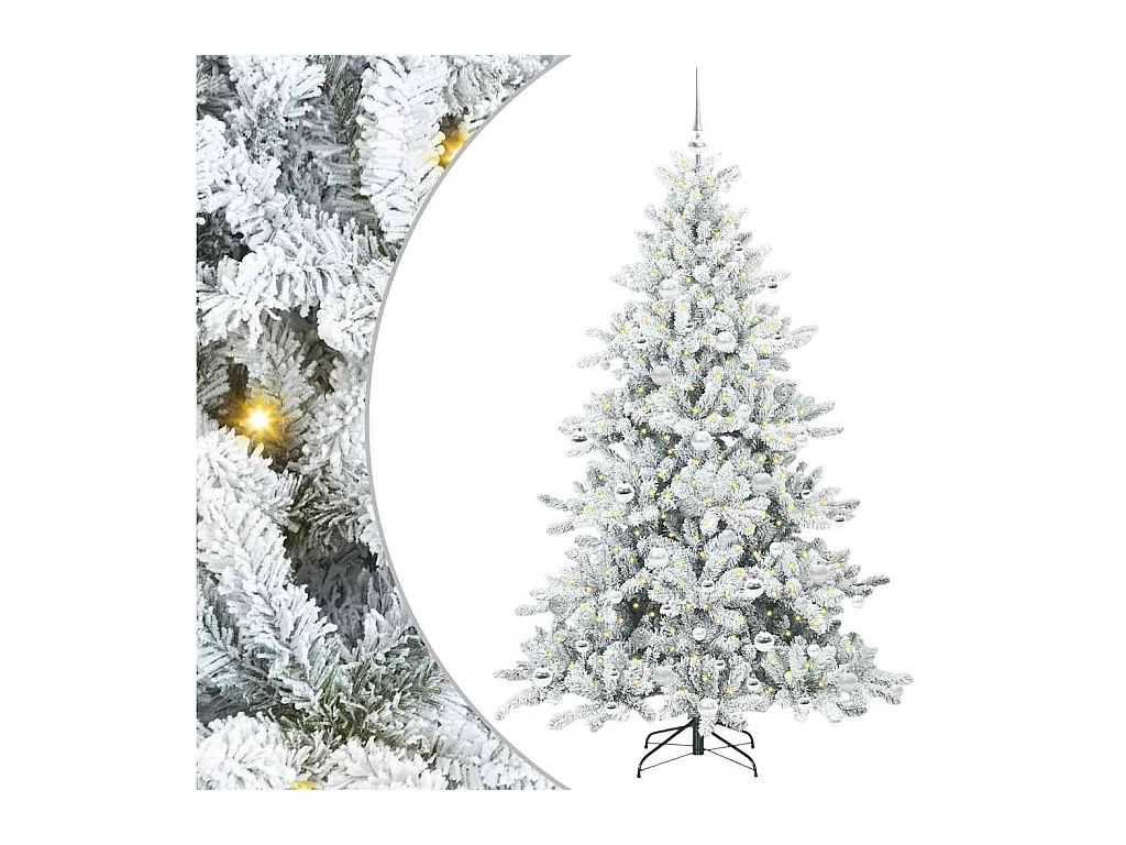 Kunstmatige Hinged Kerstboom met 300 LED 180 cm PVC