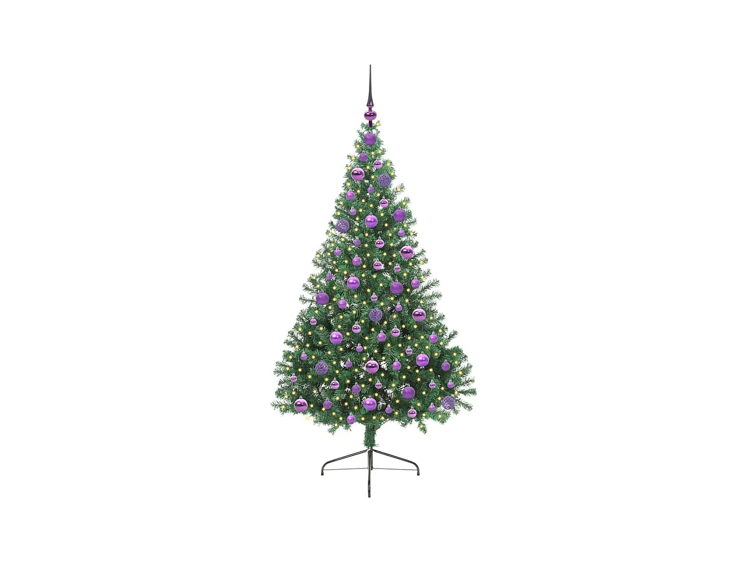 Sapin de Noël artificiel pré-éclairé Vert 180 cm PVC