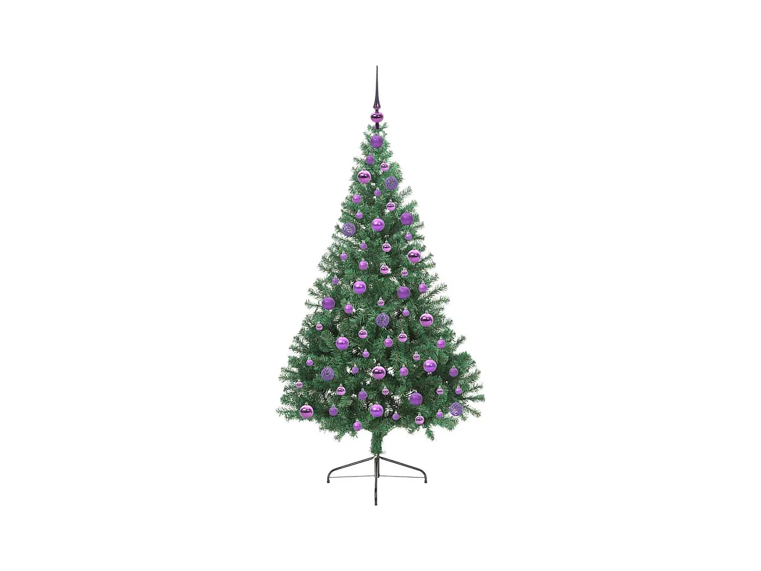 Sapin de Noël artificiel pré-éclairé Vert 180 cm PVC