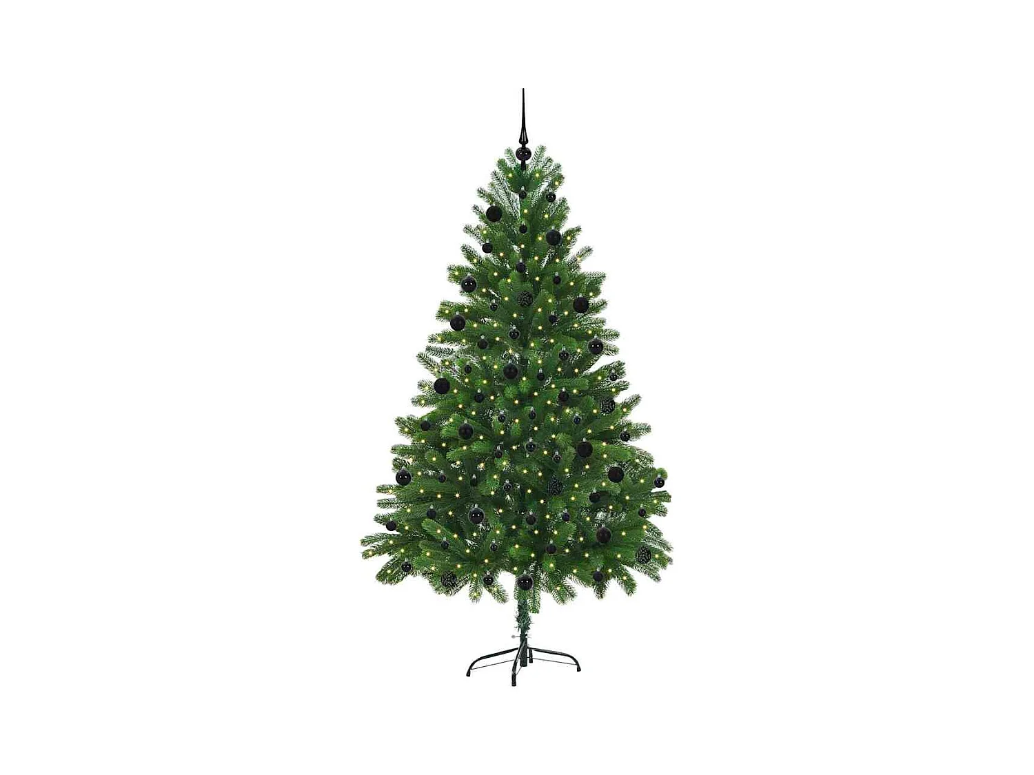 Árbol de Navidad con 300 LED con soporte Verde 210 cm PE
