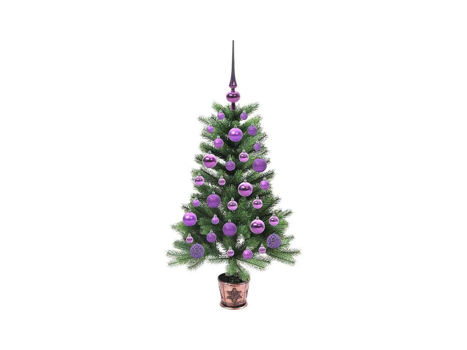 Árbol de Navidad con 150 LED con soporte Verde 90 cm PE