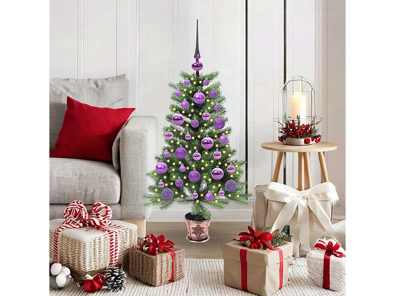 Árvore de Natal com 150 LEDs com suporte Verde 90 cm PE