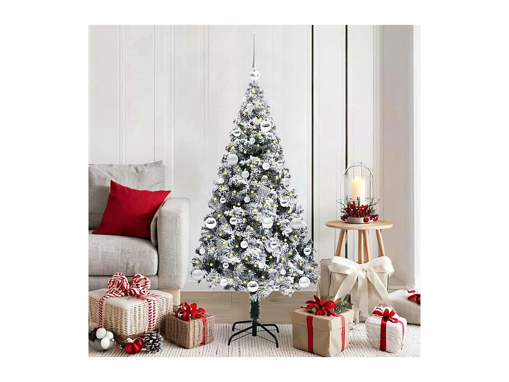Árbol de Navidad artificial Verde 150 cm PVC y Acero y Plástico