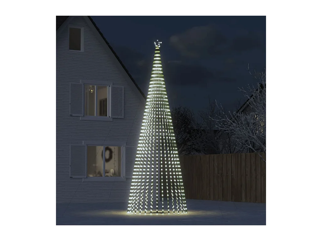 Sapin de Noël à LED 1544 LED blanc froid 500 cm