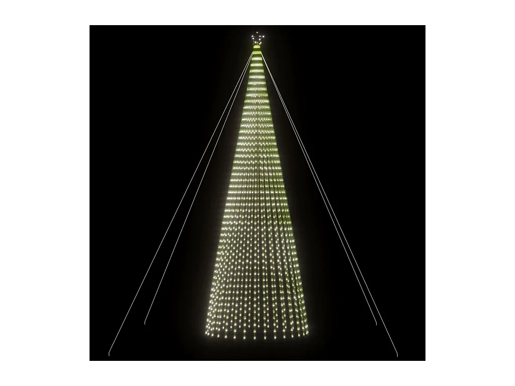 Sapin de Noël à LED 1544 LED blanc froid 500 cm