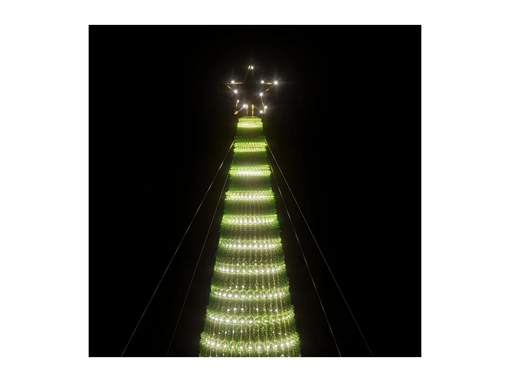 Sapin de Noël à LED 1544 LED blanc froid 500 cm