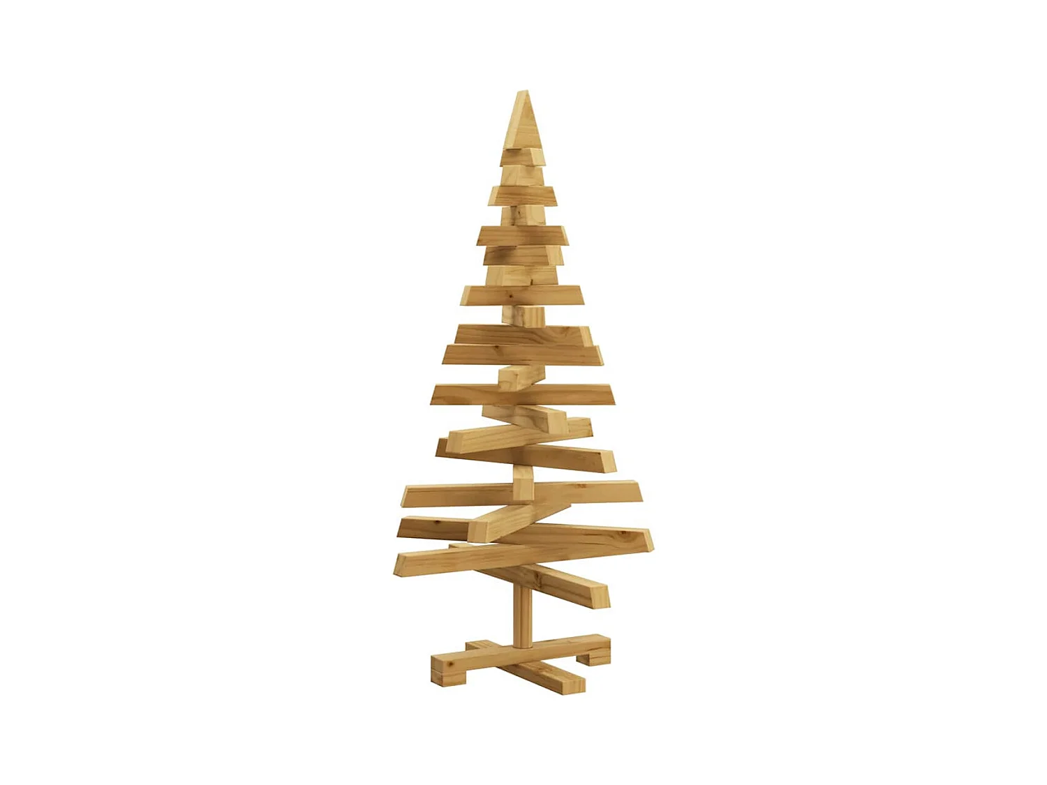 Arbres de Noël avec support Marron 90 cm Bois massif en pin