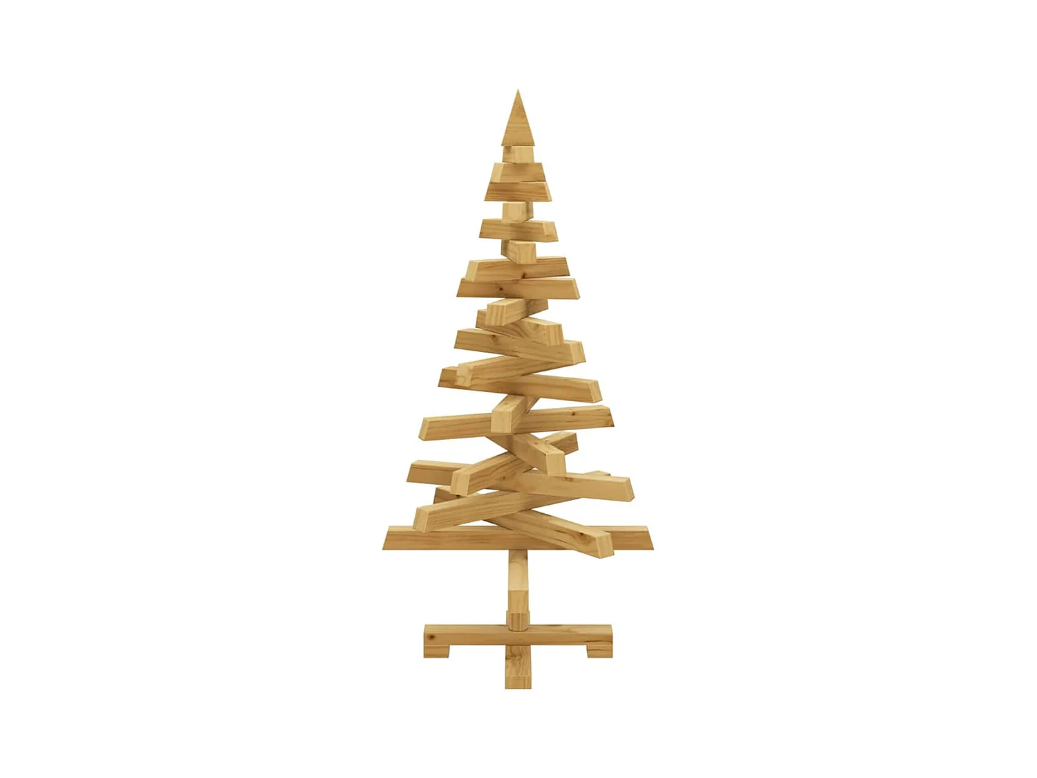 Arbres de Noël avec support Marron 90 cm Bois massif en pin