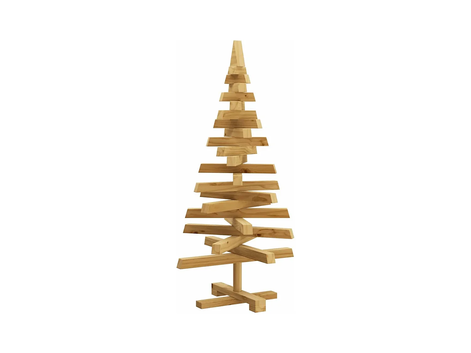 Arbres de Noël avec support Marron 90 cm Bois massif en pin