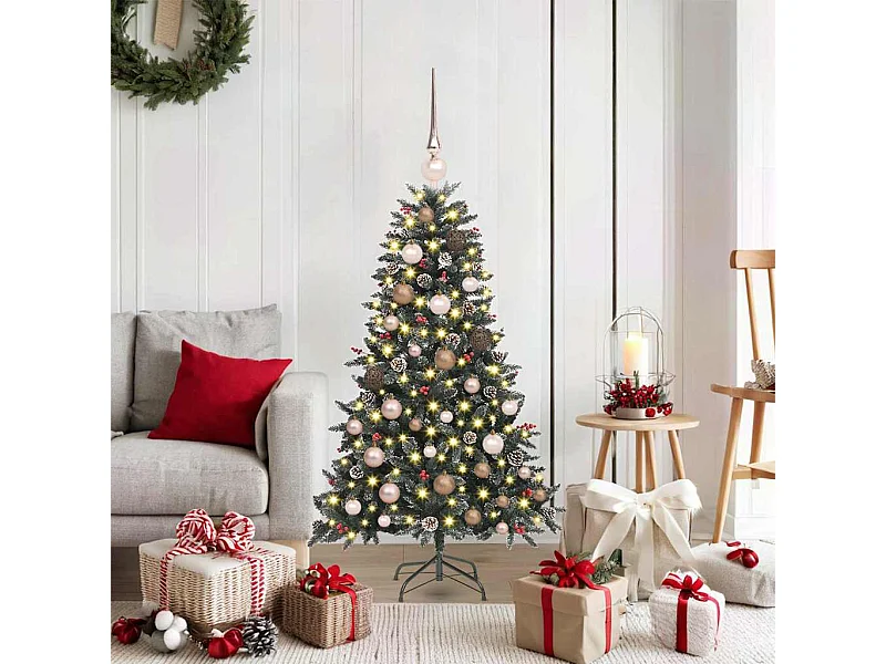 Sapin de Noël artificiel avec 150 LED Vert 68 x 68 x 120 cm