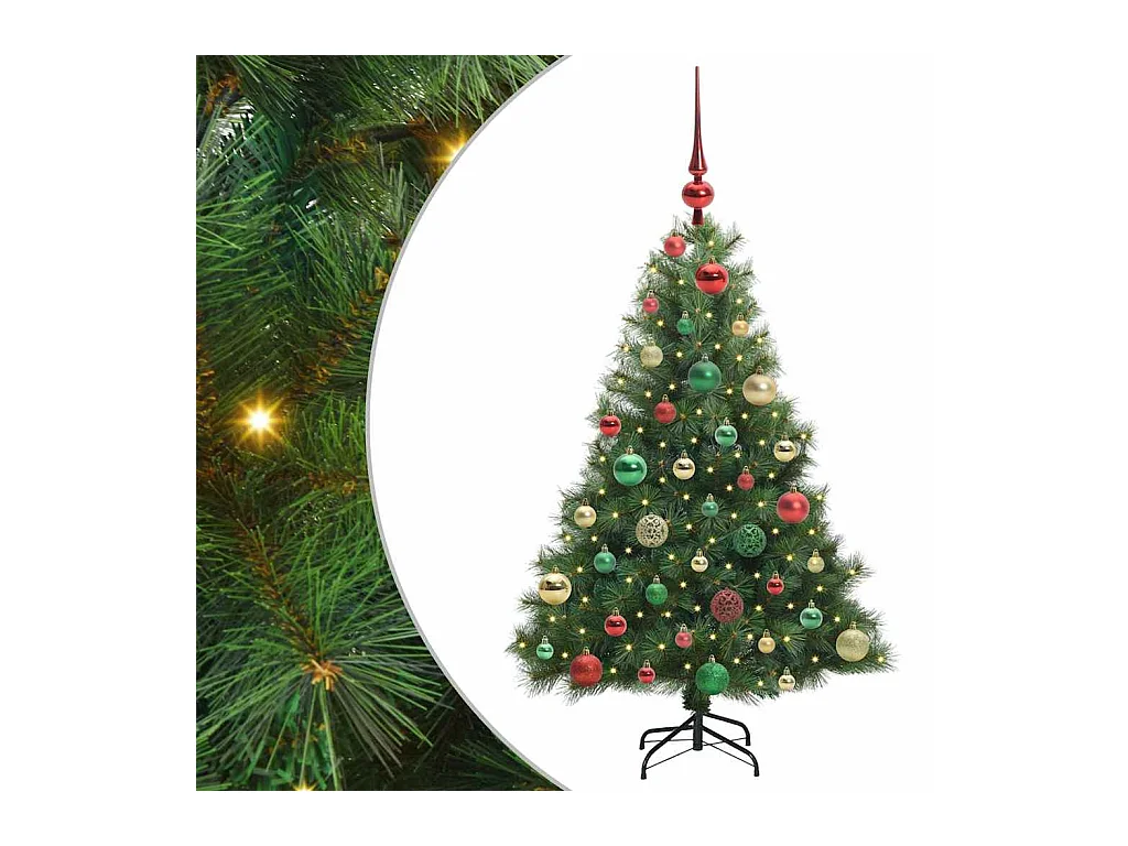 Sapin de Noël artificiel avec 150 LED Vert 120 cm PE et PVC